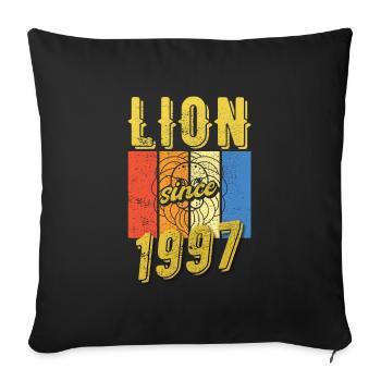 Leo 1997 Zodiac Birthday Gift - Sofa pillowcase 17,3'' x 17,3'' (45 x 45 cm) - black - Front