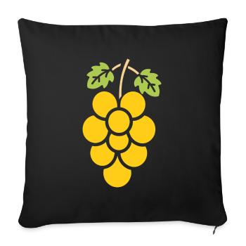 Raisin - Housse de coussin décorative 45 x 45 cm - noir - Devant