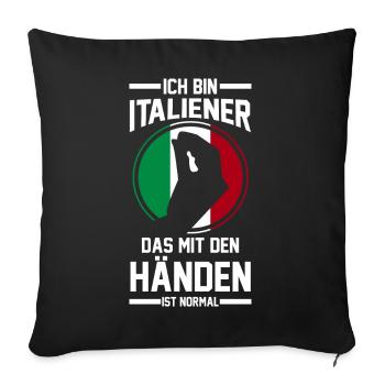 Italien Sardinien Italia Italiener Italienisch - Sofakissenbezug 45 x 45 cm - Schwarz - Vorne