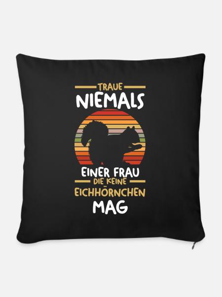Erdmännchen - Sofakissenbezug 45 x 45 cm - Schwarz
