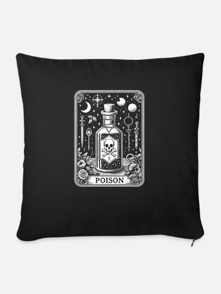 Gift-Fläschchen 2 - Sofakissenbezug 45 x 45 cm - Schwarz