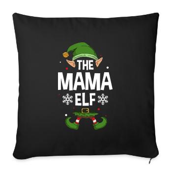 Le groupe familial Mama Elf Party Matching Mother - Housse de coussin décorative 45 x 45 cm - noir - Devant