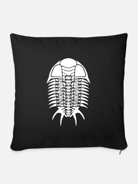 Fossil nerd - Sofakissenbezug 45 x 45 cm - Schwarz