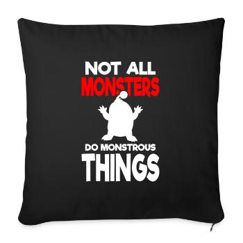 Monster Familie Kleiner Bruder - Sofakissenbezug 45 x 45 cm - Schwarz - Vorne