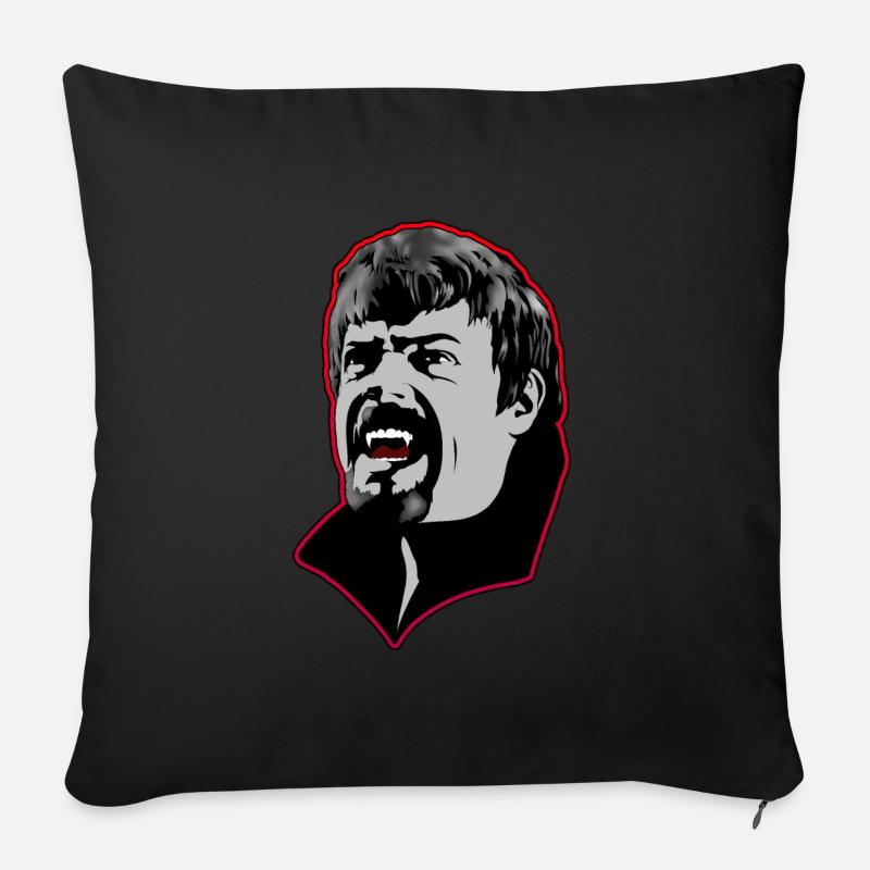 Un homme vampire affamé - rouge - Housse de coussin décorative 45 x 45 cm - noir