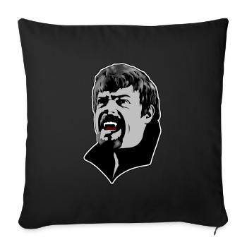 Un homme vampire affamé - blanc - Housse de coussin décorative 45 x 45 cm - noir - Devant
