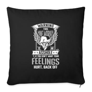 Copain minier - Housse de coussin décorative 45 x 45 cm - noir - Devant