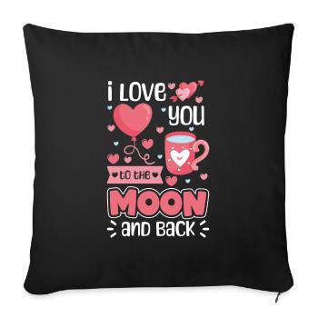 Valentine's Day Couple Wife Affection - Sofa pillowcase 17,3'' x 17,3'' (45 x 45 cm) - black - Front
