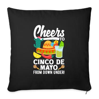 Vive le Cinco de Mayo de Down Under - Housse de coussin décorative 45 x 45 cm - noir - Devant