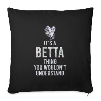 Aquarium Aquarist Pets Sea creatures - Sofa pillowcase 17,3'' x 17,3'' (45 x 45 cm) - black - Front