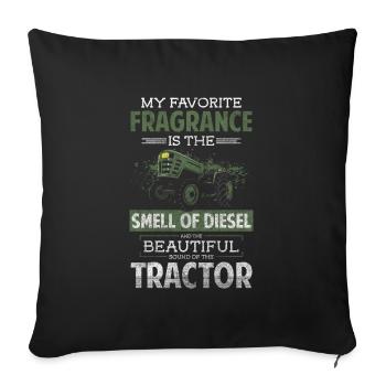 Farmer Farm Nature Tracteurs - Housse de coussin décorative 45 x 45 cm - noir - Devant