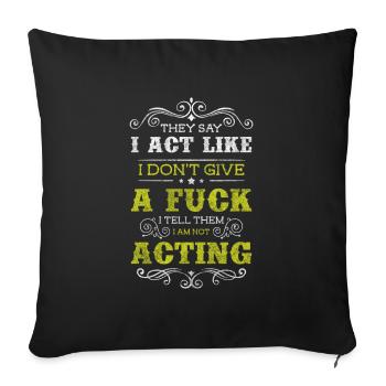 Devise antisociale des rebelles - Housse de coussin décorative 45 x 45 cm - noir - Devant