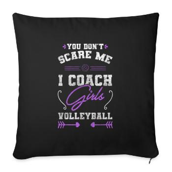 L’équipe de volleyball remporte le volleyball de plage - Housse de coussin décorative 45 x 45 cm - noir - Devant