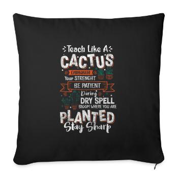 Eau de cacture - Housse de coussin décorative 45 x 45 cm - noir - Devant