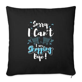 Shopping Gift Shopping Queen Money - Sofa pillowcase 17,3'' x 17,3'' (45 x 45 cm) - black - Front
