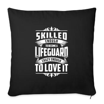 Lifeguard Lifebuoy Beach Water sports - Sofa pillowcase 17,3'' x 17,3'' (45 x 45 cm) - black - Front