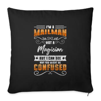 Postman Parcel Work Messenger - Sofa pillowcase 17,3'' x 17,3'' (45 x 45 cm) - black - Front