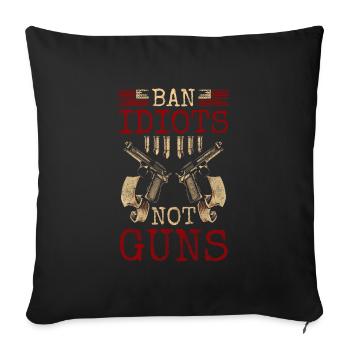 Shooting Club Pistol Hunting Club - Sofa pillowcase 17,3'' x 17,3'' (45 x 45 cm) - black - Front