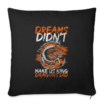Dragon Wings Film Asie - Housse de coussin décorative 45 x 45 cm - noir - Devant