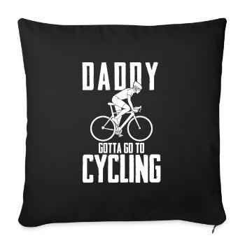 Cadeau de fête des pères pour papa pour la fête des pères - Housse de coussin décorative 45 x 45 cm - noir - Devant