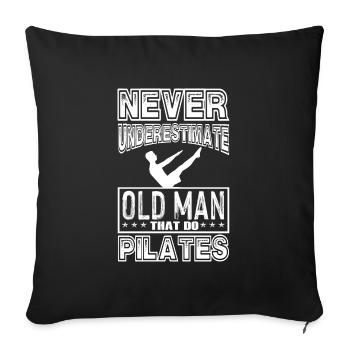 Meditation, Zen Yoga and Pilates - Sofa pillowcase 17,3'' x 17,3'' (45 x 45 cm) - black - Front