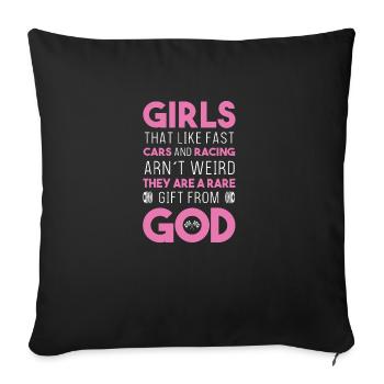 Motorsport with passion - Sofa pillowcase 17,3'' x 17,3'' (45 x 45 cm) - black - Front