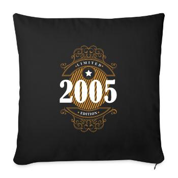 2005 Édition Limitée Anniversaire - Housse de coussin décorative 45 x 45 cm - noir - Devant