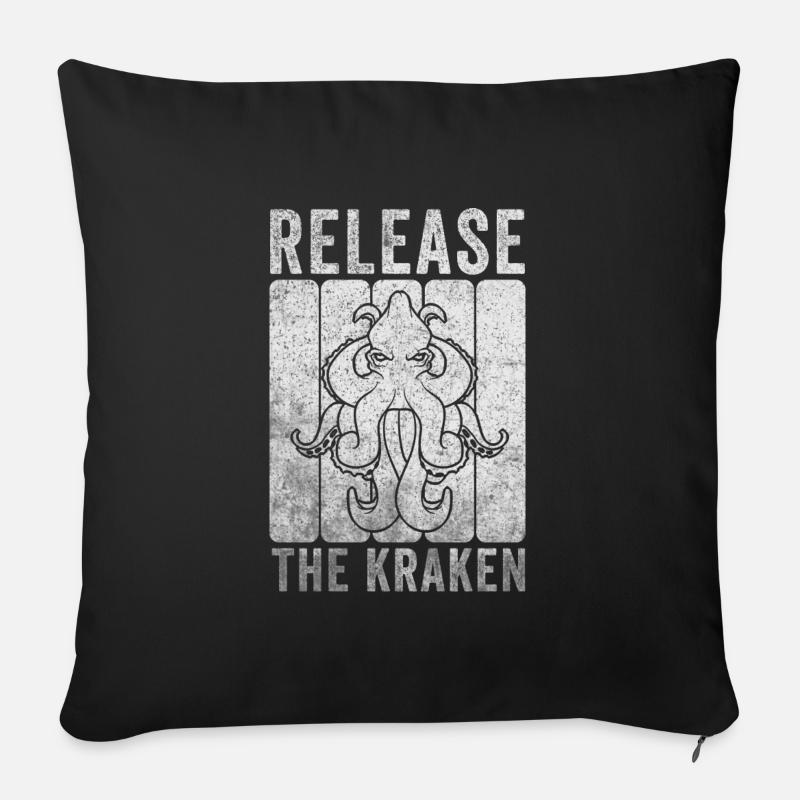 Cthulhu - Housse de coussin décorative 45 x 45 cm - noir