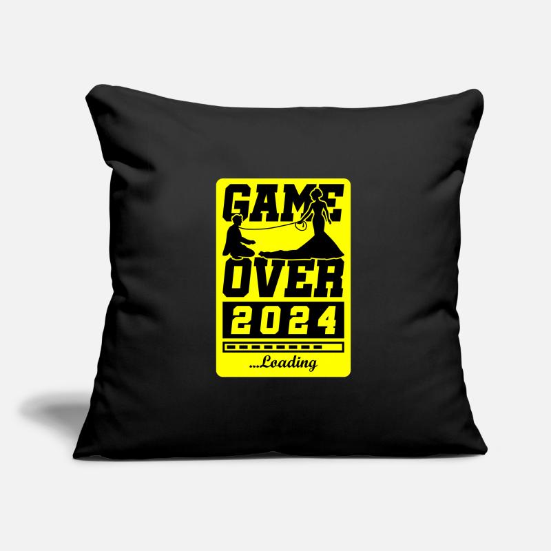 Wedding Loading 2024 Game Over Housse de coussin décorative 45 x 45 cm