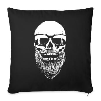 Bart skull hipster - Sofa pillowcase 17,3'' x 17,3'' (45 x 45 cm) - black - Front