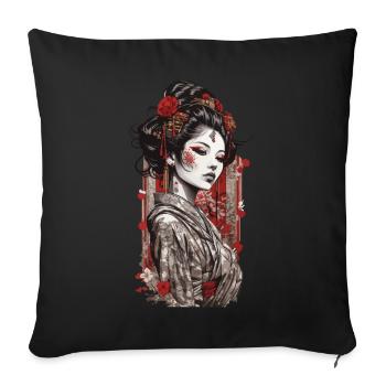 Urban Geisha Japan's Aesthetics Streetwear Design - Sofa pillowcase 17,3'' x 17,3'' (45 x 45 cm) - black - Front