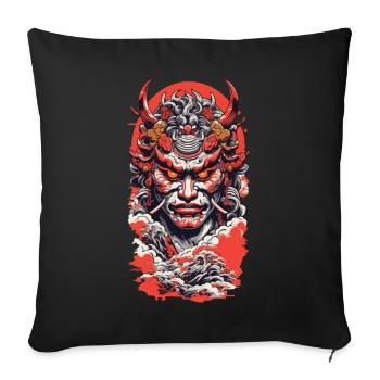 Japan Oni Demons Retro Tokyo Manga Design - Sofa pillowcase 17,3'' x 17,3'' (45 x 45 cm) - black - Front