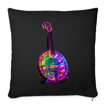 Banjo - Sofa pillowcase 17,3'' x 17,3'' (45 x 45 cm) - black - Front