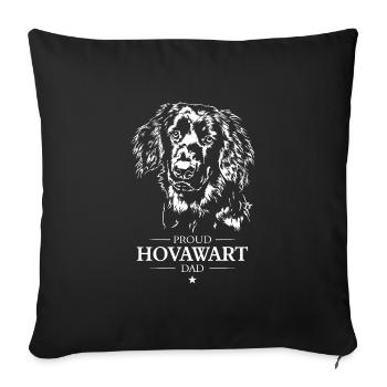 Hovawart Dad Dog Dog Wilsigns - Sofa pillowcase 17,3'' x 17,3'' (45 x 45 cm) - black - Front