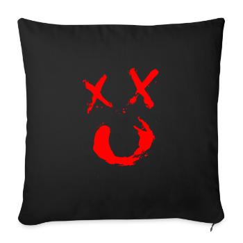 Halloween No.3 (Happy Smile) - pourriture / rouge - Housse de coussin décorative 45 x 45 cm - noir - Devant