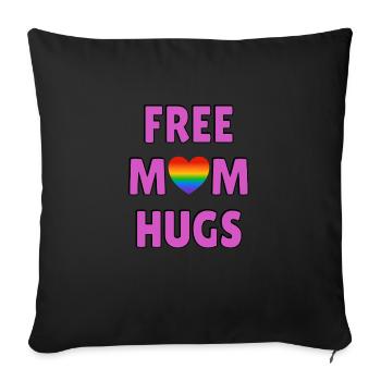 Kostenlose Mama-Umarmungen - Sofakissenbezug 45 x 45 cm - Schwarz - Vorne