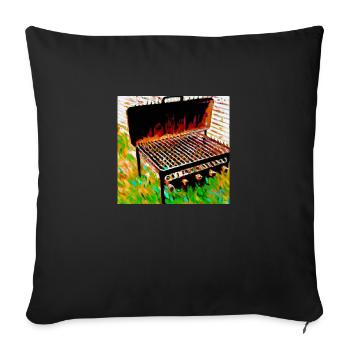 Grill der 50er Jahre - Sofakissenbezug 45 x 45 cm - Schwarz - Vorne