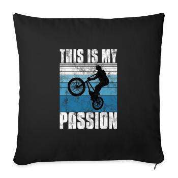 BMX is my passion Bike Bike - Sofa pillowcase 17,3'' x 17,3'' (45 x 45 cm) - black - Front
