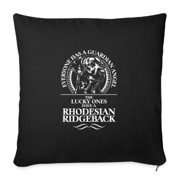 RHODESIAN RIDGEBACK Guardian Angel Hunde Wilsigns - Sofakissenbezug 45 x 45 cm - Schwarz - Vorne