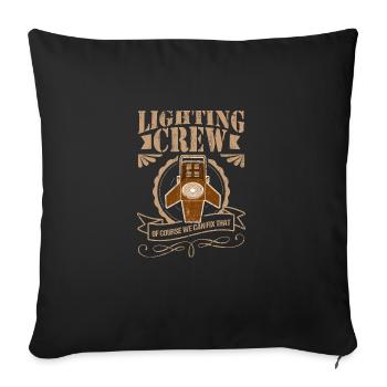 Lighting Technician Crew Light Event Gift - Sofa pillowcase 17,3'' x 17,3'' (45 x 45 cm) - black - Front