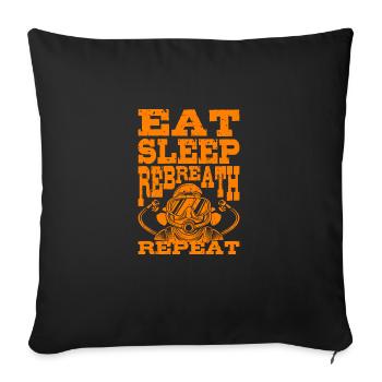 DIVE SILENT Rebreather Technically Diving Gift - Housse de coussin décorative 45 x 45 cm - noir - Devant