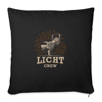 LIGHT CREW Retro light lighting technician gift - Sofa pillowcase 17,3'' x 17,3'' (45 x 45 cm) - black - Front