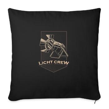 LIGHT CREW Retro Licht Lichttechniker Geschenk - Sofakissenbezug 45 x 45 cm - Schwarz - Vorne