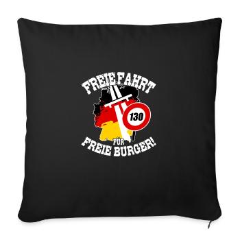FREE RIDE FOR FREE CITIZENS No speed limit - Sofa pillowcase 17,3'' x 17,3'' (45 x 45 cm) - black - Front