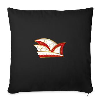 CASQUETTE DE COMITÉ CASQUETTE ROUGE BLANC CARNAVAL - Housse de coussin décorative 45 x 45 cm - noir - Devant
