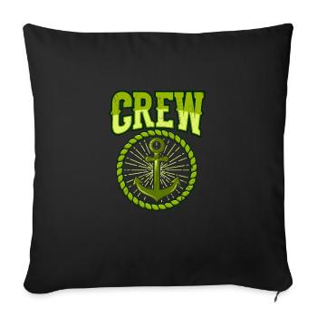 SAIL CREW gift sailors for sailing team SAILING - Sofa pillowcase 17,3'' x 17,3'' (45 x 45 cm) - black - Front