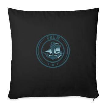 SAIL CREW gift sailors for sailing team SAILING - Sofa pillowcase 17,3'' x 17,3'' (45 x 45 cm) - black - Front