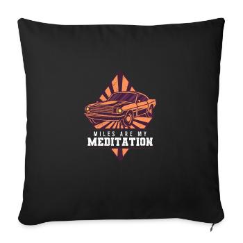 MUSCLE CAR Gift US Car Meet for Auto - Sofa pillowcase 17,3'' x 17,3'' (45 x 45 cm) - black - Front