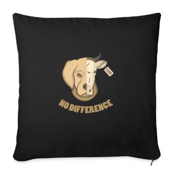 VEGETARIAN gift animal rights activists for vegans - Sofa pillowcase 17,3'' x 17,3'' (45 x 45 cm) - black - Front