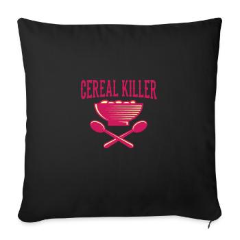 VEGETARIAN gift animal rights activists for vegans - Sofa pillowcase 17,3'' x 17,3'' (45 x 45 cm) - black - Front